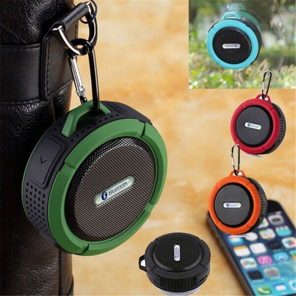 C6 Altavoz Bluetooth inalámbrico portátil impermeable ventosa caja de voz manos libres para Iphone 6 7 8 Samsung Pc