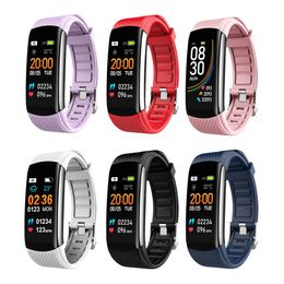 C6S 0,96 inch Smart Band Fitness Tracker Smart Watch Sport Smart Bracelet Heart Rate Blood Pressure Monitor Health Polsband