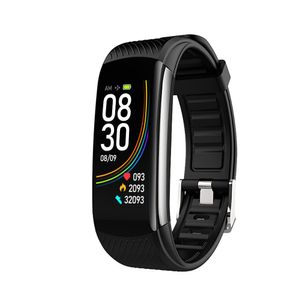 C6T Bracelet intelligent pour hommes femmes multi-fonction fréquence cardiaque tensiomètre étape surveillance du sommeil Fitness Sport Mode montre