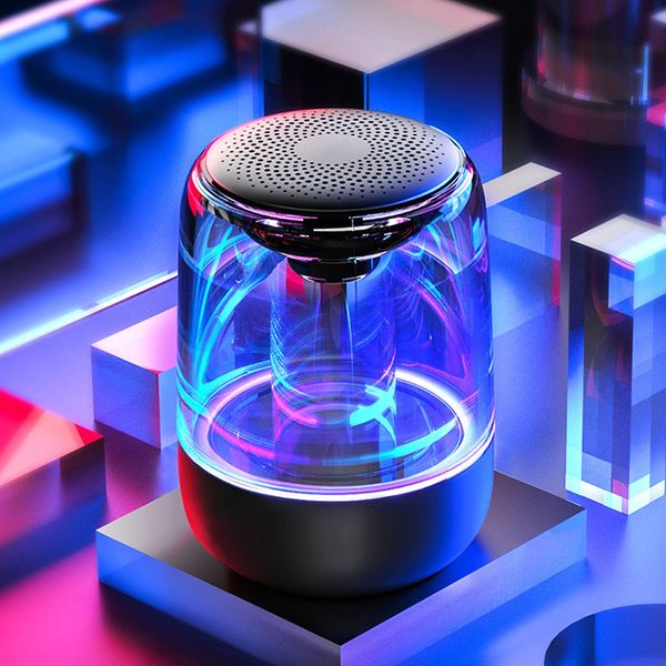 Minialtavoz C7 inalámbrico con cable, Compatible con Bluetooth 5,0, sonido portátil para exteriores, luz Led, reducción de ruido inteligente