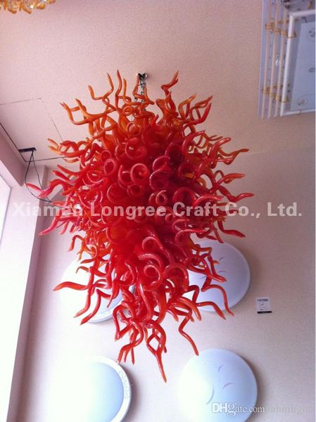 C73-China Factory-outlet Lampe en verre de Murano rouge Style turc Art décoratif LED AC 110V 220V Lampes suspendues en cristal