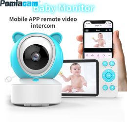 C8 un appel en un clic mobile application vidéo à distance interphone Monitor bébé 5 pouces WiFi 1080p PTZ Control Temperature Survering berce