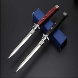 C81 Pliant Pouce Italien AB Mafia Stiletto Horizontal EDC Classique Couteau Lame Camping Auto Chasse Survie Tactique Couteaux 13 440243S