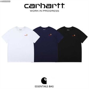 C82m 2023 T-shirt mode homme et femme Marque Carhartmen T-shirts Meichao Summer New Kahart Petite étiquette Broderie Couple simple Manches courtes