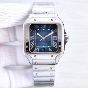CA vierkante heren horloges 40 mm roestvrijstalen mechanische horloges Case en armband Fashion Gold Watch mannelijke polshorloges Montre de Luxe Watche Factory cadeau