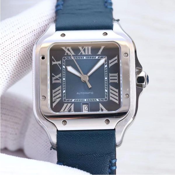 CA Square Mens Watches 40 mm en acier inoxydable montres mécaniques et bracelet Mode Gold-bracelet Montre Montre Montre de Luxe Watche Factory Gift HJD