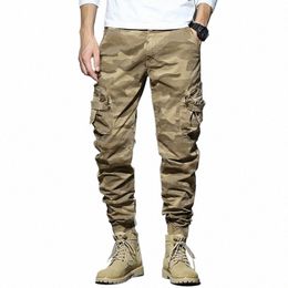 Caayu Joggers Cargo Pantalon Hommes Casual Hiphop MultiPocket Pantalon Homme Pantalon de Survêtement Streetwear Piste Tactique KhakiCamoue Pantalon V4TU #