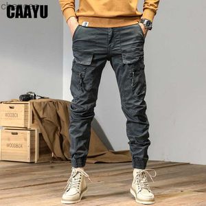 CAAYU JOGGERS VRAGGEBROEKEN MANNEN CASUAL Y2K Multi-pocket mannelijke broek voor joggingbroek Streetwear Techwear Tactical Track Gray Pants Menlf20230824.