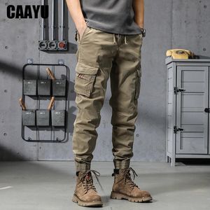 CAAYU JOGGERS LADGOSPROTE MENS CASUAL HIP HOP Y2K Multi-pocket Male broek Zreatbroek Streetwear Techwear Tactical Kaki Pants 240403