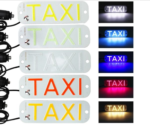 Cabine Taxi Toit Signe Lumière Vehical À L'intérieur De La Lampe De Pare-Brise 12V Auto LED 5 Couleurs