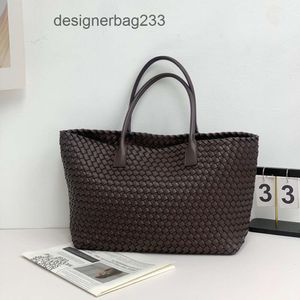 Cabat Lady Tote Shopping Handsbag Botegas Totes Classic Basket Nouveaux Venets Sac double face tissé 2024 Capacité en cuir pour femmes