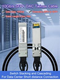 Kabel 10G/1G SFP DAC20CM/1/2/3/5/7/10m Passief Direct Bevestig koper Twinax SFP DAC-kabels voor Mikrotik, TP-Link, NetGear Switch