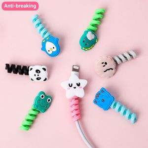 Câble Animal morsure USB câble protecteur chargeur protection des données couverture Mini fil protecteur câble cordon téléphone accessoires cadeaux créatifs