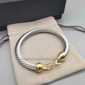 Bracelets de câble bracelet de luxe designer bijoux classiques femme bracelet à breloques Bucklebracelet femmes haute qualité hommes 14k or 925 argent sterling
