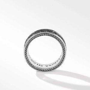 Cable Dy Ring Designer Fashion Jewelrydy personnalisé Sterling Sier Double Ring Ensemble avec noir Mosang pour vente directe 8d53a9 Terling Ier et Ale
