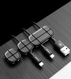 Enrouleur de câble Flexible en Silicone, organisateur de câbles USB, gestion de câbles, support de Clip pour souris, écouteurs, 1262074
