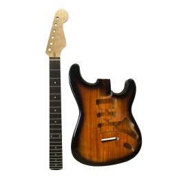 Cables 1 conjunto de alta calidad semifinished Fender Strat Sunset Guitar Electric Kit Codo Cuerpo de bricolaje sin terminar Reemplazo de piezas de bricolaje