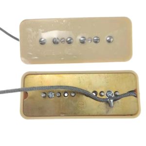 Kabels 1 set p90 soapbar single spoel pick -up bridge nek voor 6 strings elektrische gitaarvervangingen