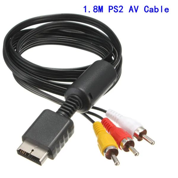 Câbles 100 pièces 1.8M adaptateur vidéo câble AV avec 3 câbles TV RCA pour PS3/PS2 câble vidéo composant HD pour Playstation 2 jeu HDTV cordon AV