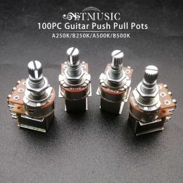 Câbles 100pcs Interrupteur de guitare Bouton A500K B500K A250K B250K PUSH PULL GUITARE COMMANDE POT POTEntiomètre Volume Potentiomètres de guitare