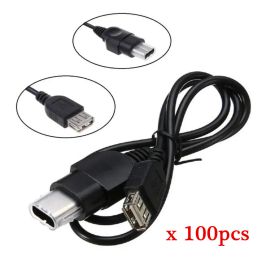 Kabels 100 stks USB-KABEL Voor XBOX Vrouwelijke USB Naar Xbox Game Controller Adapter Conversie Kabel Generatie AV Audio Video composiet Draad