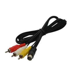 Kabels 10 stks veel nieuwste nikkelplating plug aV -kabel voor Sega Saturn RCA Cord voor SS