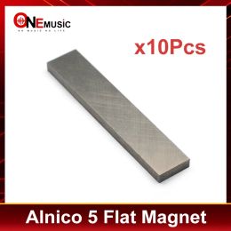 Kabels 10 stcs Alnico v Electric Guitar Pick -up Magnet voor humbucker 60x3.2x13mm/F54x3x10mm platte pick -up magneet zilver