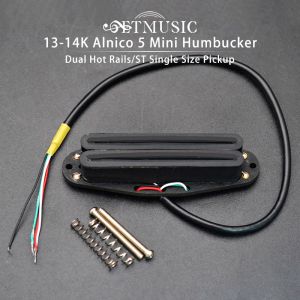 Cables 1314K Alnico 5 Dual Railas Hot Hot Humbucker Single Coil dimensionada para piezas de guitarra ST/SQ multicolor