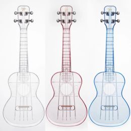 Câbles 1pc 21 pouces ukuléle transparent 4 cordes de développement musical ABS portable mini guitare ukele pour débutant instruments de musique