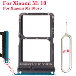 Câbles 1pcs tout nouveau support de plateau de carte micro nano sim pour xiaomi mi 10 pro sd sim carte slot adapter socket de remplacement