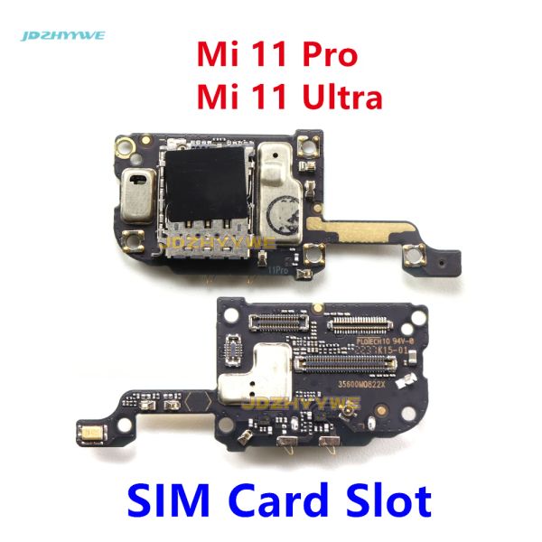 Câbles 1PCS SIM Card Reader Solder Microphone Mic Module Connecteur PCB Carte Flex Cable pour Xiaomi Mi 11 Pro / 11 Ultra