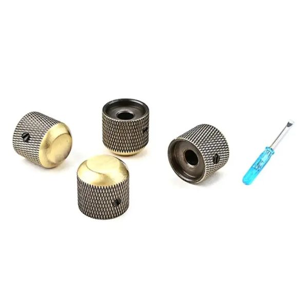 Câbles 1set Guitare Volume Volume Tone Contrôle des boutons de guitare Top Hat Style STYLE 6.5 mm Hol de guitare potentiomètre Contrôle