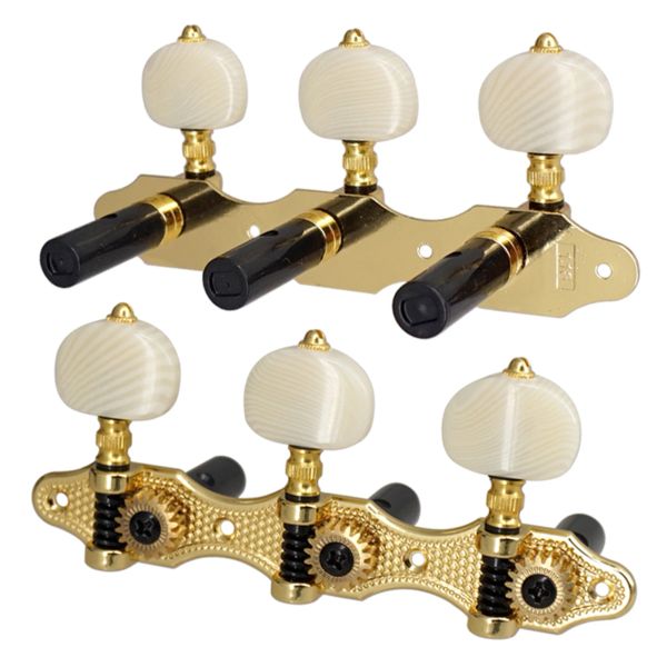 Câbles 2 planches guitare classique réglage de guitare acoustique tuners de guitare 1:18 Key de réglage 3 gauche 3 guitares droite boucles de guitare de remplacement