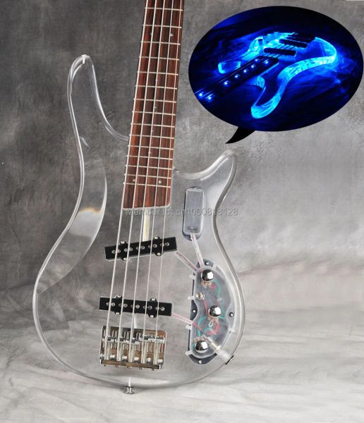 Cables 2016 NUEVA LLEGA A LA CARRACIÓN ACRYIC ACRYLIC BODY BASS Guitar