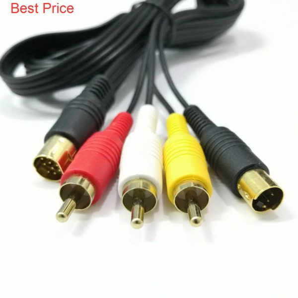 Cables 20pcs Nuevo cable compuesto de audio Sav RCA Sav RCA Cable para SEGA SATURN SVIDEO AV