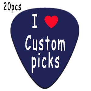 Câbles 20pcs Impression Nom Image Photo Pélection de guitare personnalisée personnalisée Pléctrum avec livraison gratuite