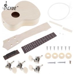 Kabels 21 inch basswood ukelele diy kit basswood sopraan sopraan hawaii gitaar handwerk schilderen met palewood thankboard