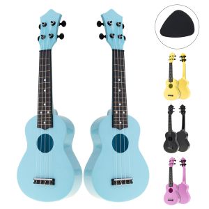 Kabels 21 inch kleurrijke akoestische uke ukelele 4 strings Hawaii gitaargitarra instrument voor kinderen en muziekbeginner