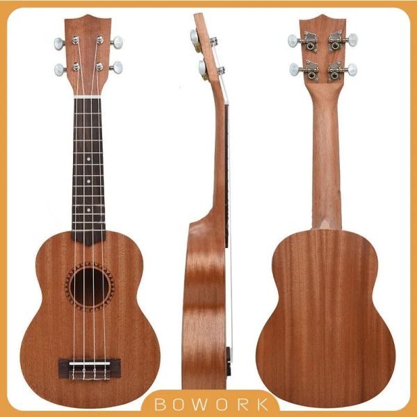 Câbles 21 pouces ukulélé acoustique soprano hawaii palissanne cordon cordes ukulélé mahogany étudiant ukulélé débutant 4 cordes guitare