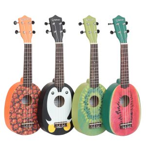 Kabels 21 inch ukulele beginners Rosewood 4 Strings Nanyang Wood Guitar Cartoon Sticker Kids Gift Musical Instruments