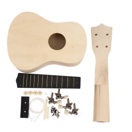 Kabels 21inch wit houten ukelele sopraan sopraan Hawaiian gitaar uke kit muziekinstrument diy