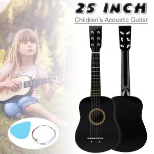 Câbles 25 pouces basswood guitare acoustique 6 cordes guitarra avec choix pour enfants débutant