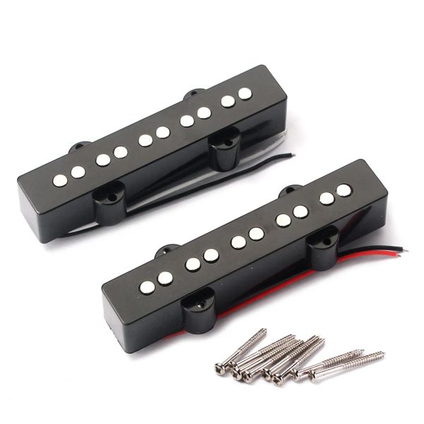 Câbles 2pcs Bass Pickups 5 cordes pour 5 cordes Jazz Bass Guitar Pièces et accessoires Gmb08 Black