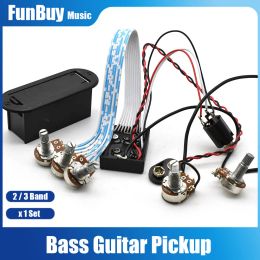 Kabels 3 Band EQ Preamp Circuit Guitar Dual Potentiometer voor Active Bass Guitar Pickup 5 Control Knobs Guitar Pickup Control System