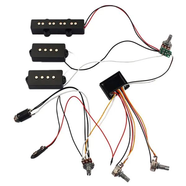 Câbles 3 groupes égaliseur Eq Circuit Circuit Bass Guitar Guitar Tone Control Câble Câble et JP Pickup Ensemble pour le pick-up de basse actif