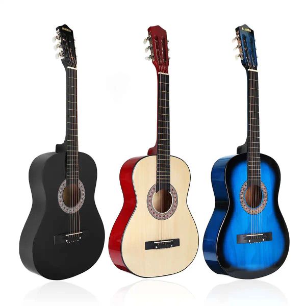 Câbles 38 pouces modernes en bois moderne folk guitare acoustique basse ukulélé avec sac de boîtier pour amant d'instruments de musique 5 couleurs classiques guitarra