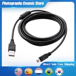 Kabels 3m Mini USB -kabelvoeding Lading Draad met magnetische ring USB Stabiele veiligheid Practical en duurzaamheid voor Sony PS3 Gamepad