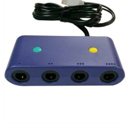 Câbles 4 Ports Player pour GameCube Controller Adaptateur pour Wiiu pour Switch NS ou Adaptateur de convertisseur PC avec fonction à domicile et turbo