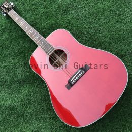Câbles 41 pouces Guitare acoustique rouge Custom Electric acoustic guitar chinois fait guitare acoustique livraison gratuite