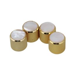 Câbles 4x Golden Volume / Tone Control Metal Shell Top Dome Boutons pour la guitare électrique